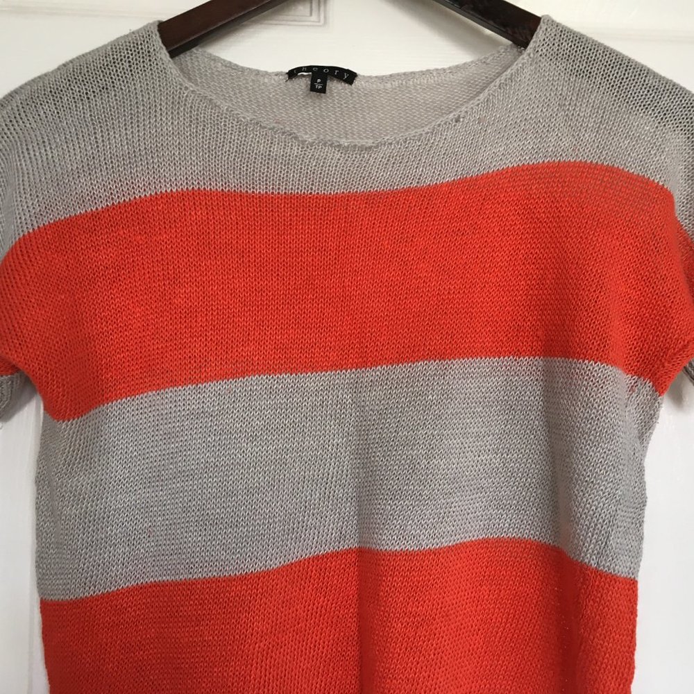 Theory linen pullover top